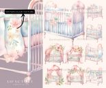 baby crib clipart set of 10