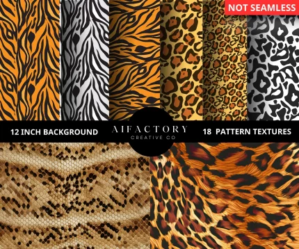 animal skin texture printable paper, commercial use, animal skin pattern, instant download, digital paper, cheetah tiger stripes, leopard